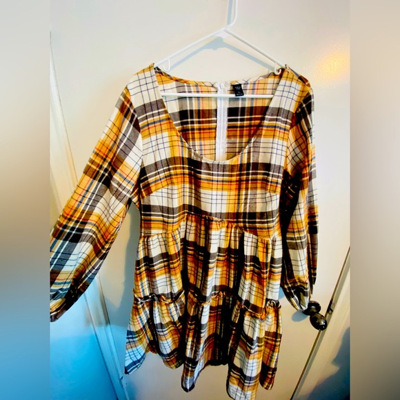 SHEIN Dresses & Skirts - Shein Curve Womens Plaid Flannel Fall Colors Size 1X